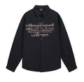 Hand-Painted Letter Print Long-Sleeved Shirt